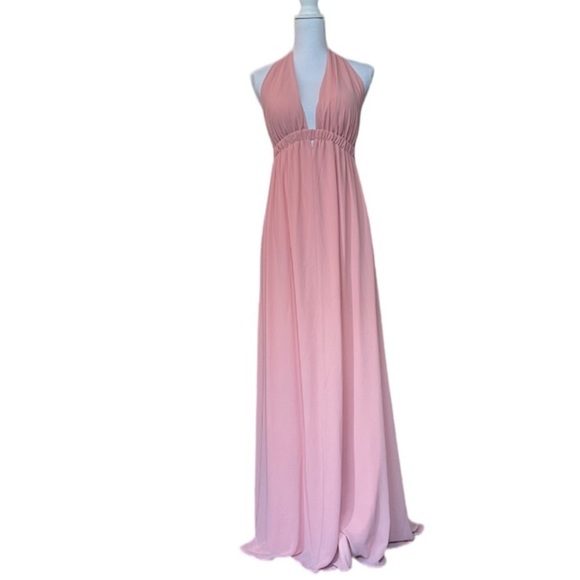 Show Me Your Mumu Dress Womens Medium Luna Halter Bridesmaids Wedding Formal - Picture 7 of 16